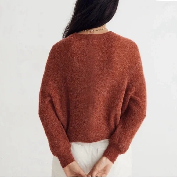Madewell Burnt Orange Crew Neck Sweater - Picture 2 of 5